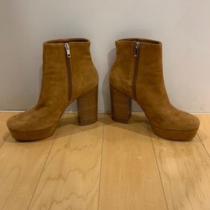 gratify cognac suede